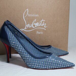 NWOB Christian Louboutin Apostropha Crystal Embellished Pumps Red Bottom Pump 41